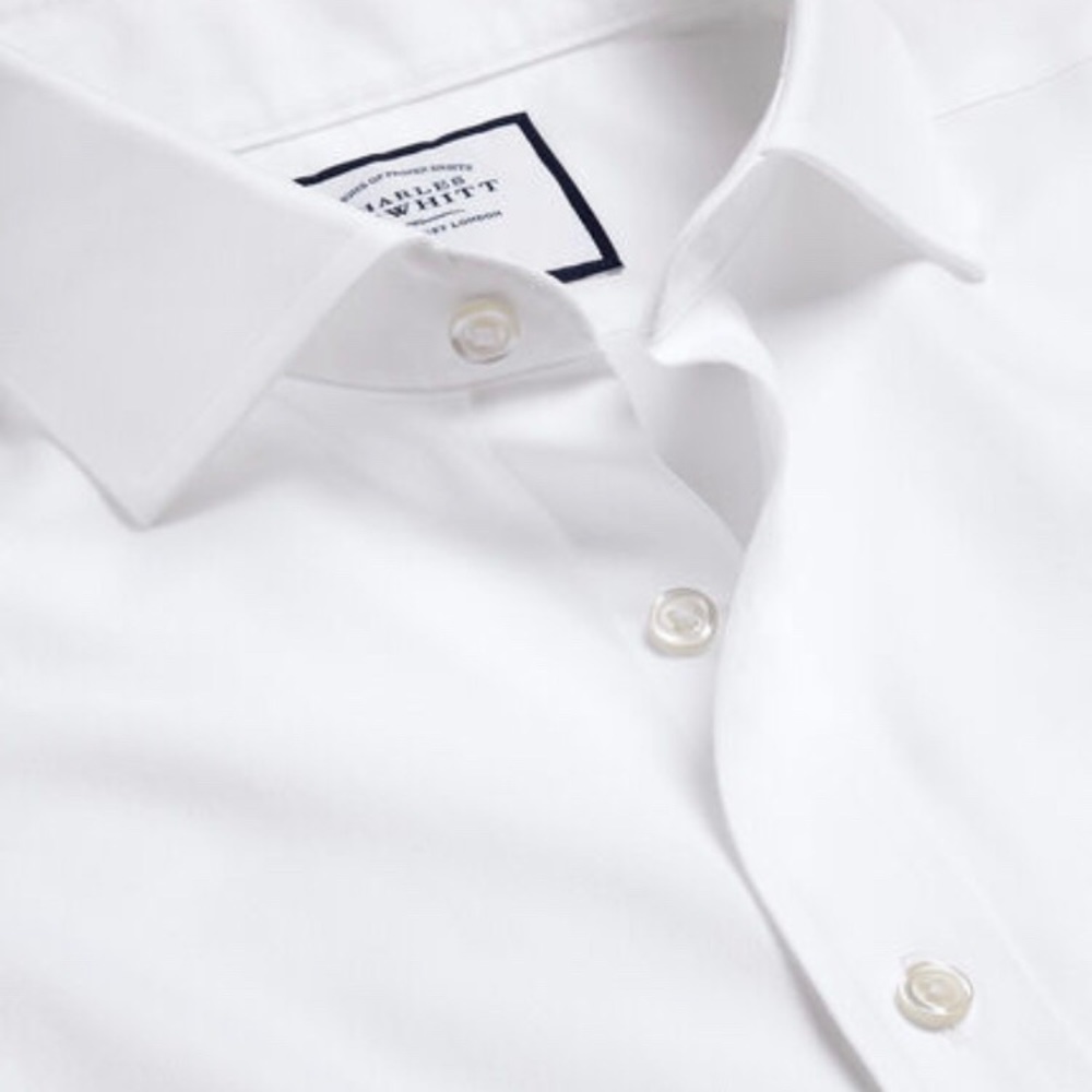 Charles Tyrwhitt shirt, white, size 14/33 super slim fit